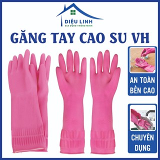 Găng Tay Cao Su Siêu Dai Gia Dụng VH 38cm Bao Tay Thiên Nhiên An Toàn Cho Da Dieulinhshop