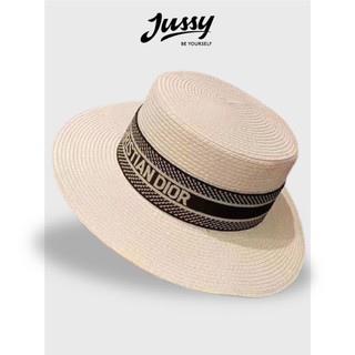 Nón Cói Nữ Rộng Vành Đi Biển Boater JCB01 Jussy Official Chất Cói Vành Rộng Nhiều Màu Vintage [CÓ HỘP GIỮ FORM NÓN]