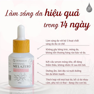 Serum Trắng Da Whitening Melazero Skinsolve