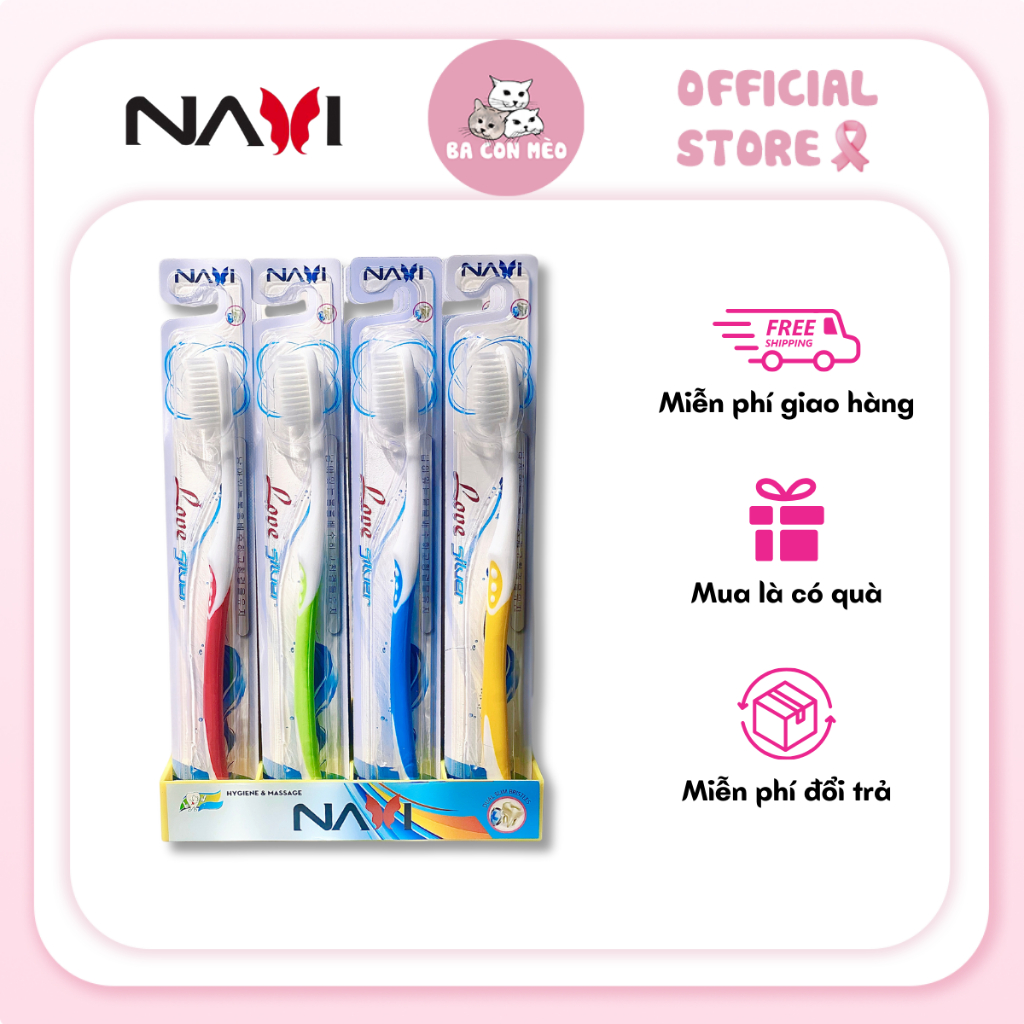 [MUA 4 TẶNG 1] Bàn chải NAVI - LOVE ( Chính hãng)