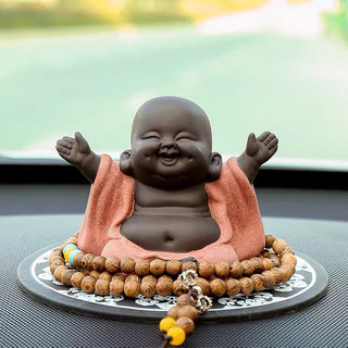 Tượng Di Lạc Gốm Kim Sa phong thủy để taplo xe ô tô - Tượng Phật để xe hơi Cao cấp