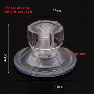 Hít kính dạng cốc hút siêu chắc trong suốt thẩm mỹ cao- hít kính cố định, thay thế cốc hút của lồng dưỡng mica