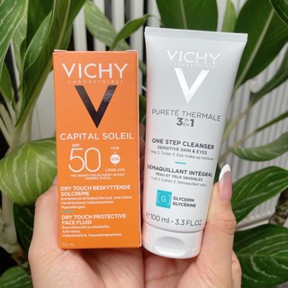 Set Kem Chống Nắng Vichy Ideal Soleil SPF50+ Dry Touch + Xịt khoáng Thermal Water - Cila House