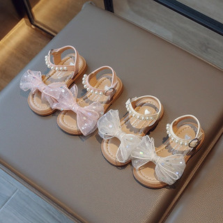 Giày sandal nơ vải ren mã 2812 size 22-37