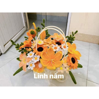 Combo 10 giỏ cắm hoa trần trám hàn quốc