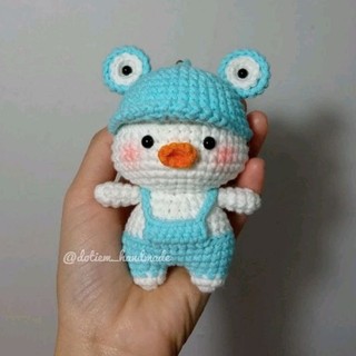 Móc Khoá Vịt Ếch Mặc Yếm Bằng Len - Đỗ Tiệm Handmade