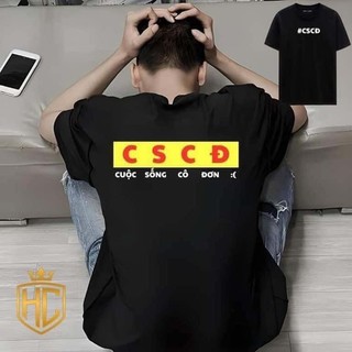 [ Rẻ Vô Địch ] Áo thun chữ CUỘC SỐNG CƠ ĐƠN cổ bo , Size S M L XL