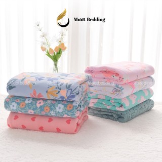 Chăn nỉ Mướt bedding mỏng, gọn, nhẹ dùng làm chăn văn phòng, tàu xe, du lịch size 1m6x1m8