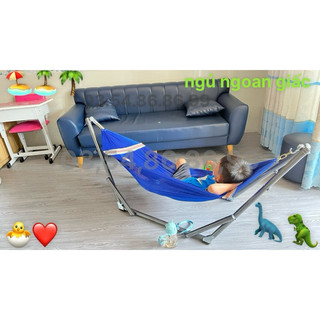 Khung võng e bé 🌴🏝️🏖️🦕🦖🦕, phi 32 võng lưới rộng ,thùng to giúp bé nằm thoải mái,khung e bé,võng e bé ,