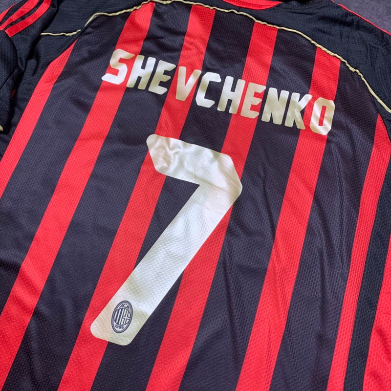 Bộ Quần Áo Bóng Đá, Áo Đá Banh CLB AC Milan Sân Nhà 2007 - Vải Polyester Gai Thái Cao Cấp