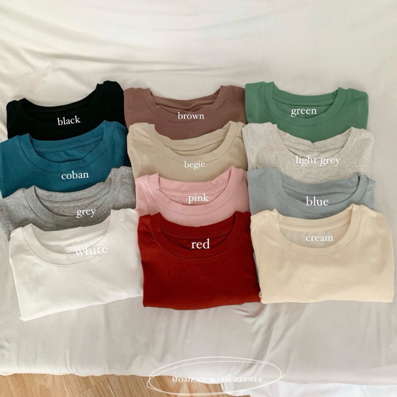Zinnia/Áo thun trơn croptop basic 6019