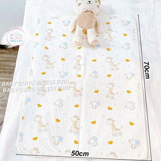 Lót chống thấm boona bề mặt cotton mềm, thoáng khí cho bé 50*70cm