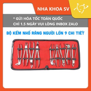 Bộ kềm nhổ răng người lớn 9 chi tiết - thương hiệu pakistan