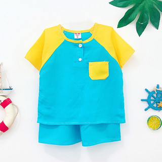TOLEXINH [9kg-40kg] Đồ mặc nhà bé trai bộ tole đùi màu phối vải loại 1