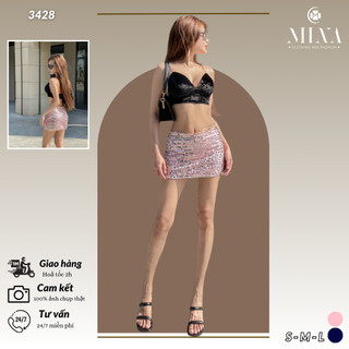 Chân váy ôm ngắn kim sa lấp lánh - 3428