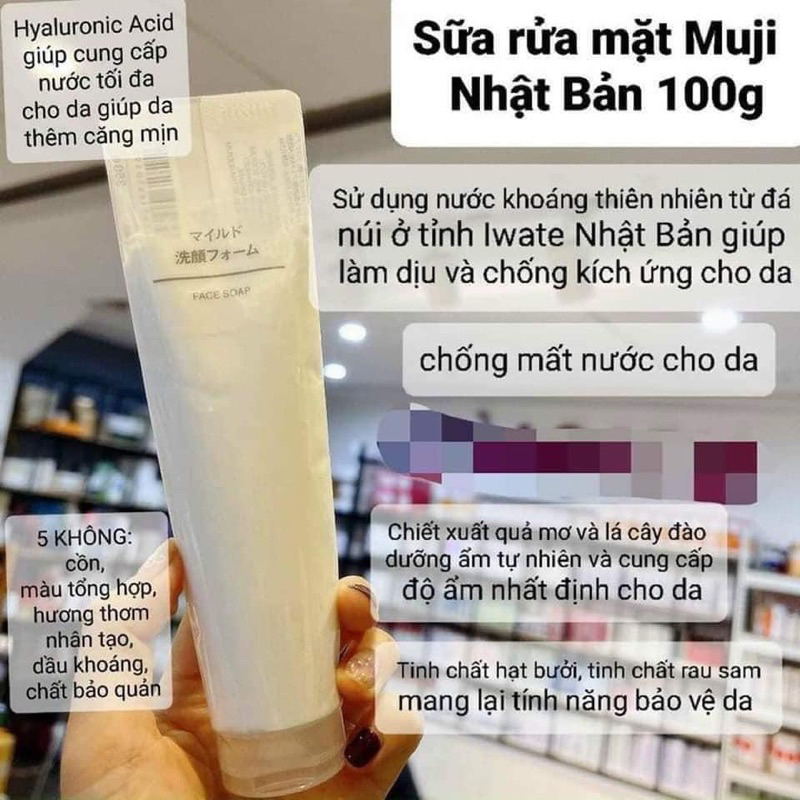 Sữa rửa mặt Muji Face Soap