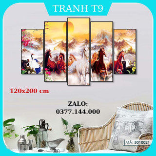Tranh Treo Tường Mã Đáo Thành Công Canvas Tráng Gương Phong Thủy Trang Trí Nhà Cửa Phòng Ngủ Khách 5010021 120x200