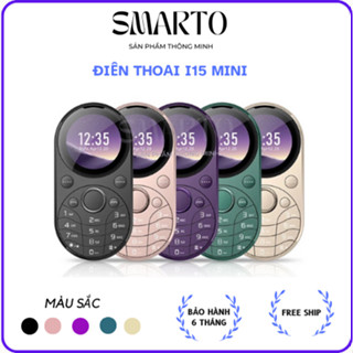  Điện Thoại I15 Mini măt tròn 2 Sim thay đổi giọng nói phong cách độc lạ 