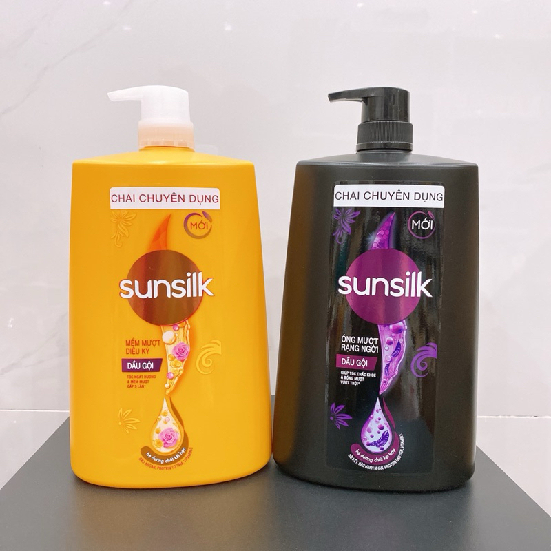 DẦU GỘI SUNSILK chai to 1,4kg có 2 mầu vàng và đen