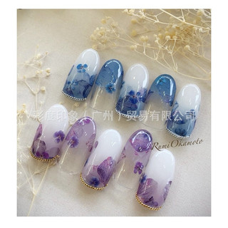 Sticker mẫu hoa khô ẩn trang trí móng