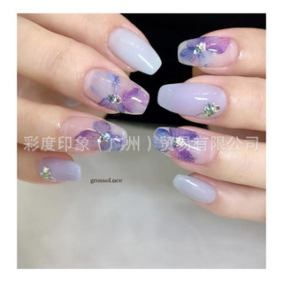 Sticker mẫu hoa khô ẩn trang trí móng