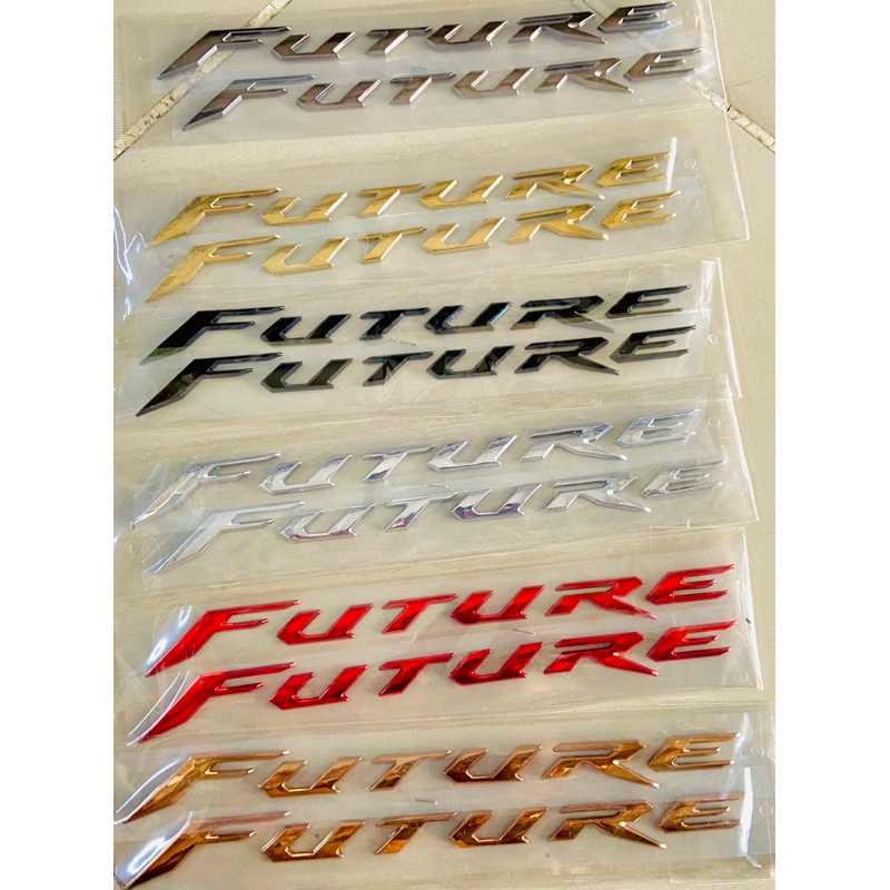 Bộ 2 Tem chữ Future 125i nổi cứng Cho Xe MÁY Future 1 / Future2 / Future 125i / Future Neo / Future 