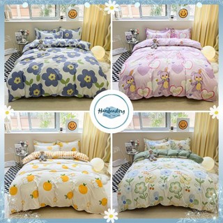 Bộ chăn ga gối Cotton Poly 4 món cao cấp, Sét chăn ga gối Hanbeading mẫu hình phong cách Hàn Quốc