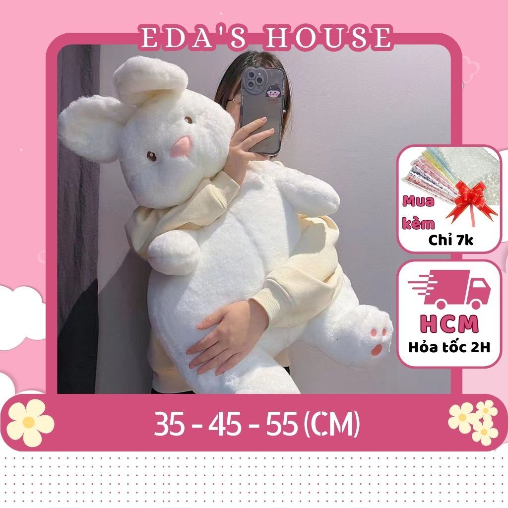 (HCM-Hỏa tốc 2h) Gấu bông thỏ trắng xinh xắn dễ thương thú nhồi bông cute EDA'S HOUSE