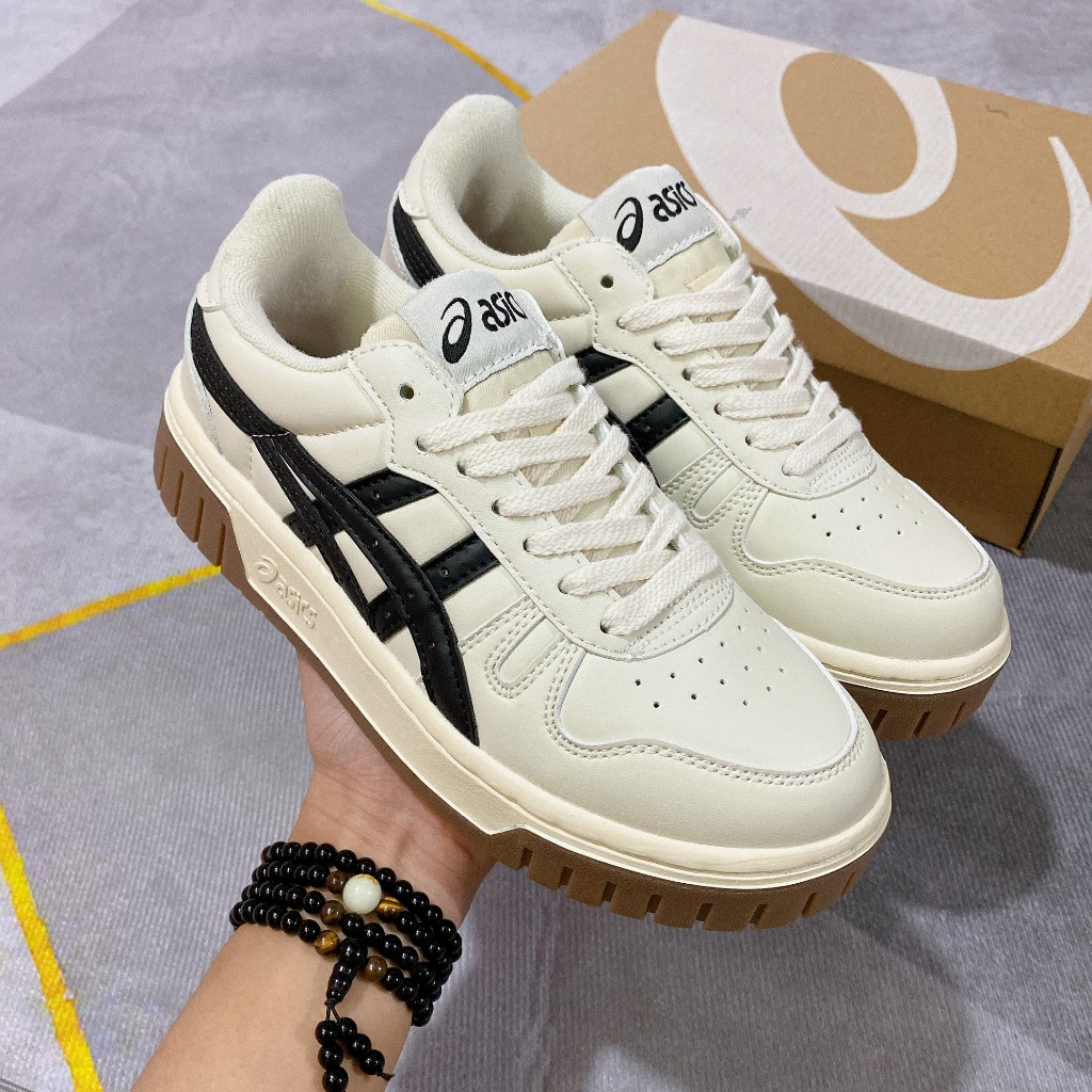 Giày Asics Count MZ Cream Black Gum, Giày asics đen, xám Sneaker Nam Nữ đế tăng chiều cao, tặng Box bảo vệ