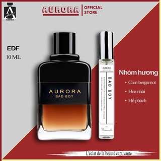Nước hoa nam Aurora BAD BOY lãng tử và nam tính 10ml và 2ml - Dạng Xịt  AURORA - OFFICIAL