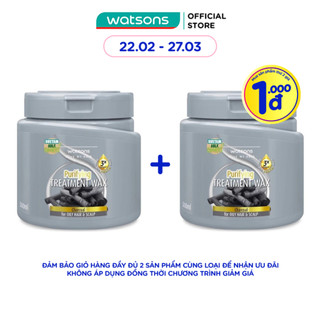 Kem Ủ Tóc Watsons Treatment Wax Charcoal For Oily Hair Scalp 500ml