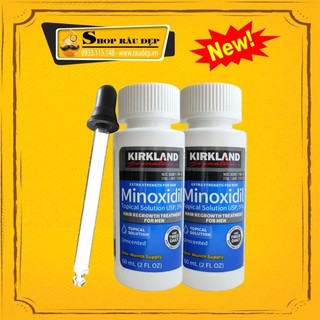 [ MẪU MỚI ] Minoxidil 5% Dạng Lỏng Mọc Râu Tóc Kirkland Mỹ Combo 2 Lọ
