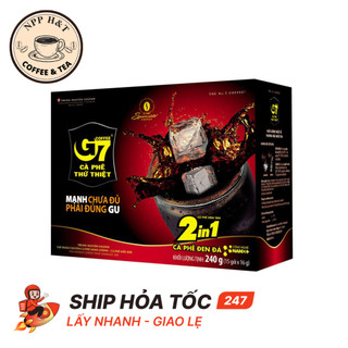 Cà Phê Hòa Tan G7 2in1 Đen Có Đường Trung Nguyên - Hộp 15 gói