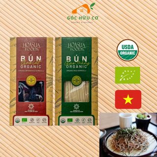Bún gạo hữu cơ hoa sữa 250g - bún gạo lứt hữu cơ hoa sữa - bún gạo organic - bún gạo hữu cơ - bún khô hữu cơ góc hữu cơ