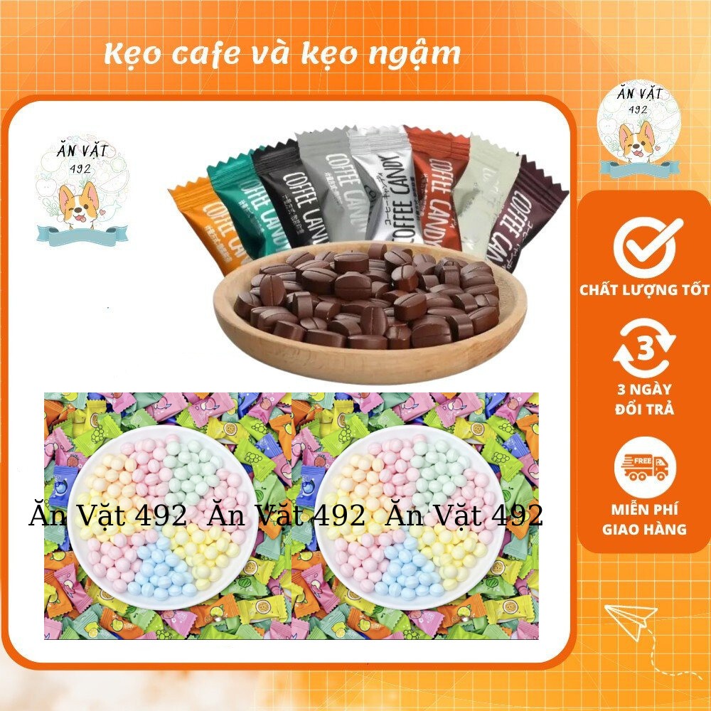 Kẹo Ngậm Trái Cây Không Đường và Kẹo Coffee Candy Viên Nén Không Đường Đài Loan - Ăn Vặt 492