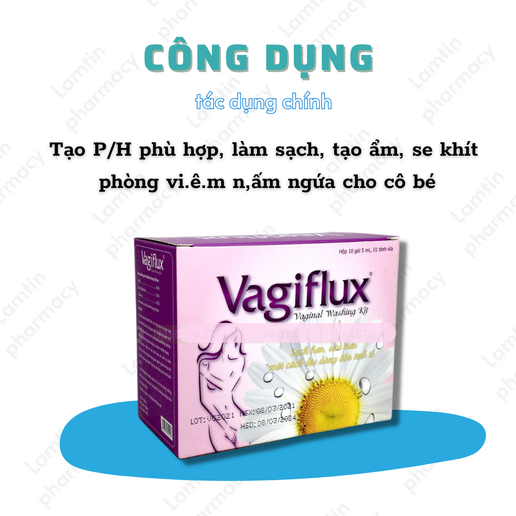 ✅(Chính Hãng) Vagiflux Bình Thụt Rửa Vệ Sinh Phụ Nữ - 1 Bình Tặng 10 ống muối giúp vệ sinh giảm ngứa cho cô bé