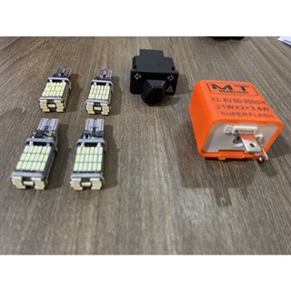 Combo Công Tắc Hazard Xe WAVE + 4 xi nhanT15 + Cục Chớp xi nhan Gắn Xe Wave