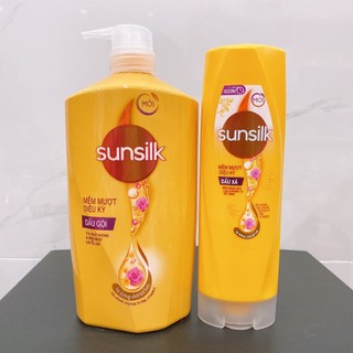 COMBO Sunsilk Mềm mượt diệu kỳ (Vàng) Gội 900g và Xả 320g