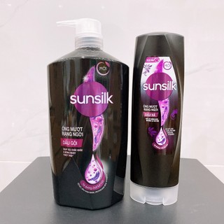 Combo Dầu gội Sunsilk óng mượt rạng ngời 900g + Dầu xả Sunsilk óng mượt rạng ngời 320g