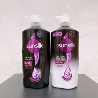 COMBO DẦU GỘI SUNSILK 650g + DẦU XẢ SUNSILK 640g ÓNG MƯỢT RẠNG NGỜI