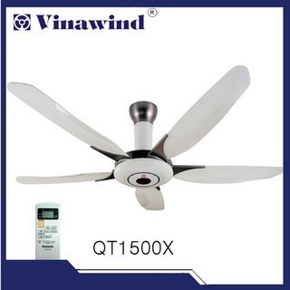 [Chính Hãng-Hỏa Tốc ] Quạt Trần 5 cánh Vinawind QT1500X-Điện Cơ Thống Nhất Có điều Khiển từ xa,quạt tốt,khỏe bền,đẹp