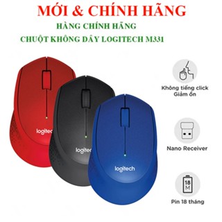 Chuột không dây Logitech M331 Silent Yên Tĩnh M330 M220 M221