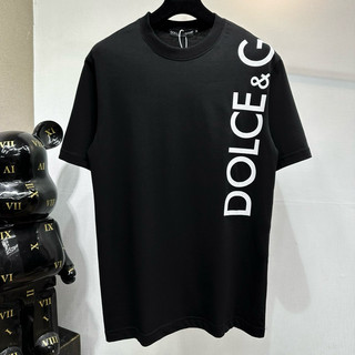 Áo Phông Nam Nữ In Hoạ Tiết Chữ Dolce Dọc Vai Hai Mặt Cổ Bo . Áo Thun Cộc Tay Siêu Cấp Cho Các Boy Phố Đi Chơi Cháy Phố