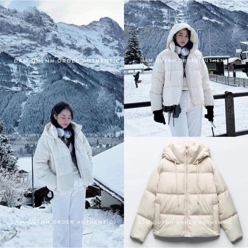 áo khoác phao có dây rút mẫu mới nhất 2024 [ZARA AUTHENTIC]