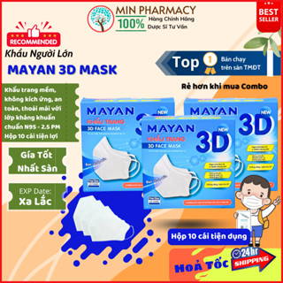 Khẩu trang 3D MAYAN cao cấp Trẻ em Hộp 10 cái - Minpharmacy