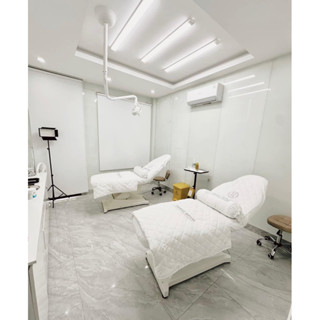 Ga bọc đệm giường tiêm, giường spa chất cotton satin cao cấp, dày mát