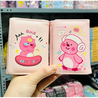 Ví Ngắn, Ví Gập 3 Ngăn Mẫu LOOPY Có Nút Bấm Cute