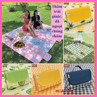 Bạt/Thảm Trải Cắm Trại(Size:145x200cm)/ Đi Phượt, Picnic Vải Oxford Chống Thấm,Gấp Gọn Có Quai Xách Cao Cấp {200x200cm}