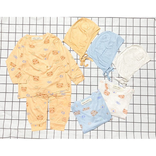 Bộ dài tay kèm mũ vải thun lạnh MINKYMOM cho bé trai bé gái