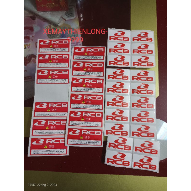 BỘ TEM PHUỘC RCB